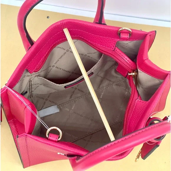 MICHAEL KORS Mirella Small Pebbled Leather
Crossbody Bag Tote Electric Pink - Picture 7 of 12